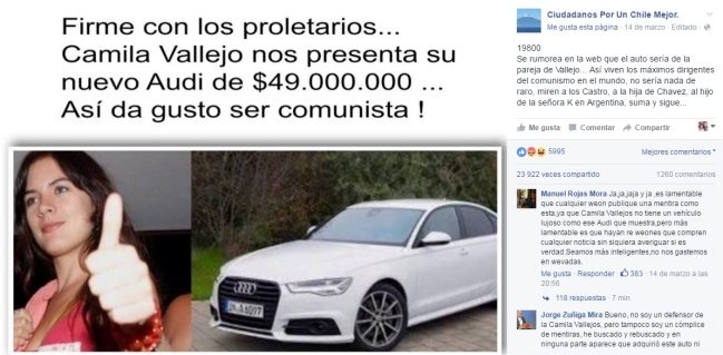 La Particular Respuesta De Camila Vallejo A Rumor Sobre Supuesta Compra De Audi Cooperativa Cl
