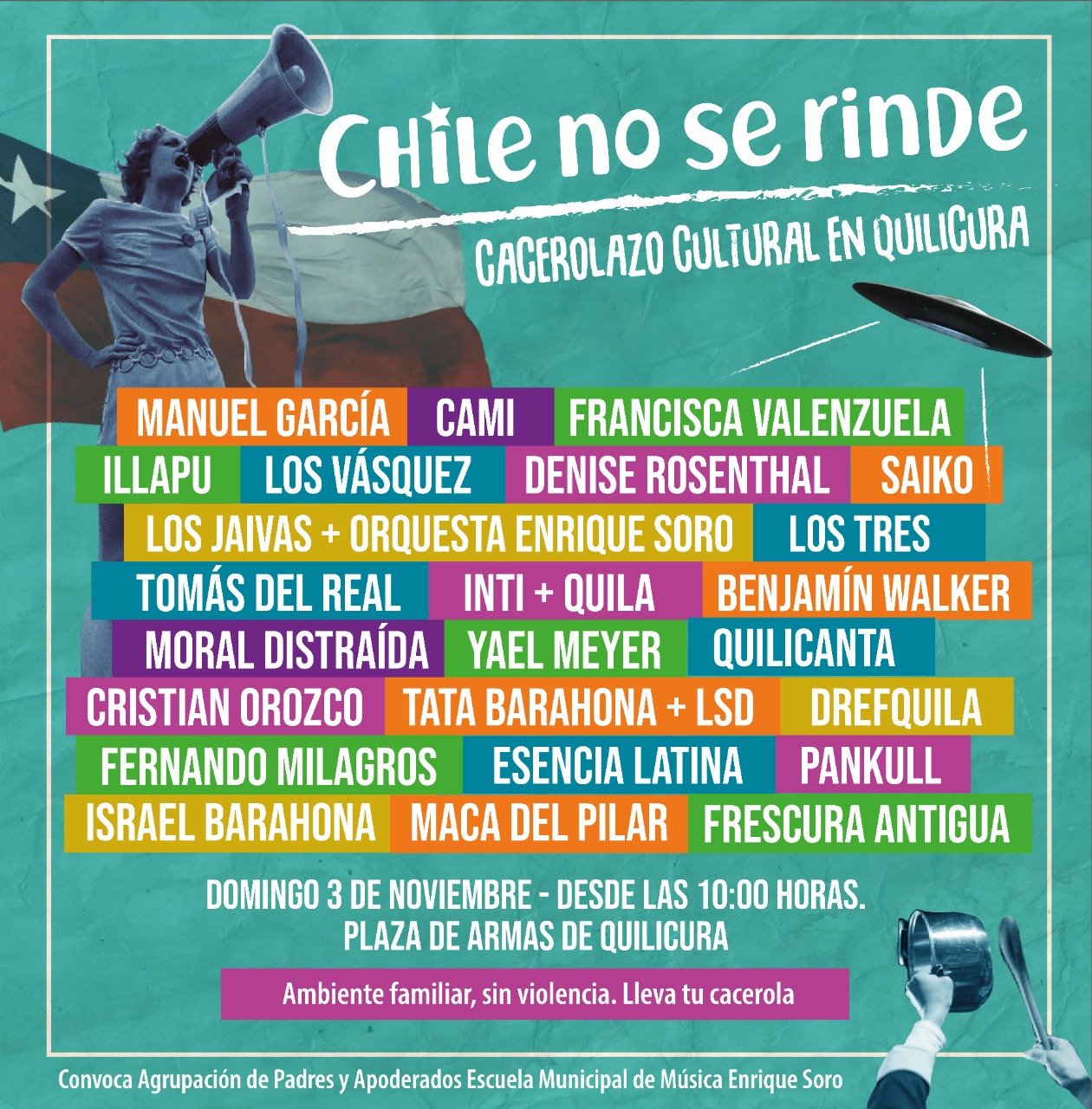 Afiche promocional Chile no se rinde