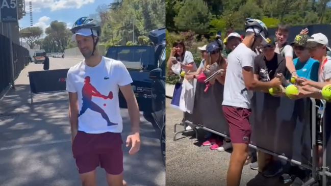   [VIDEO] La broma de Novak Djokovic tras el botellazo accidental en Roma 